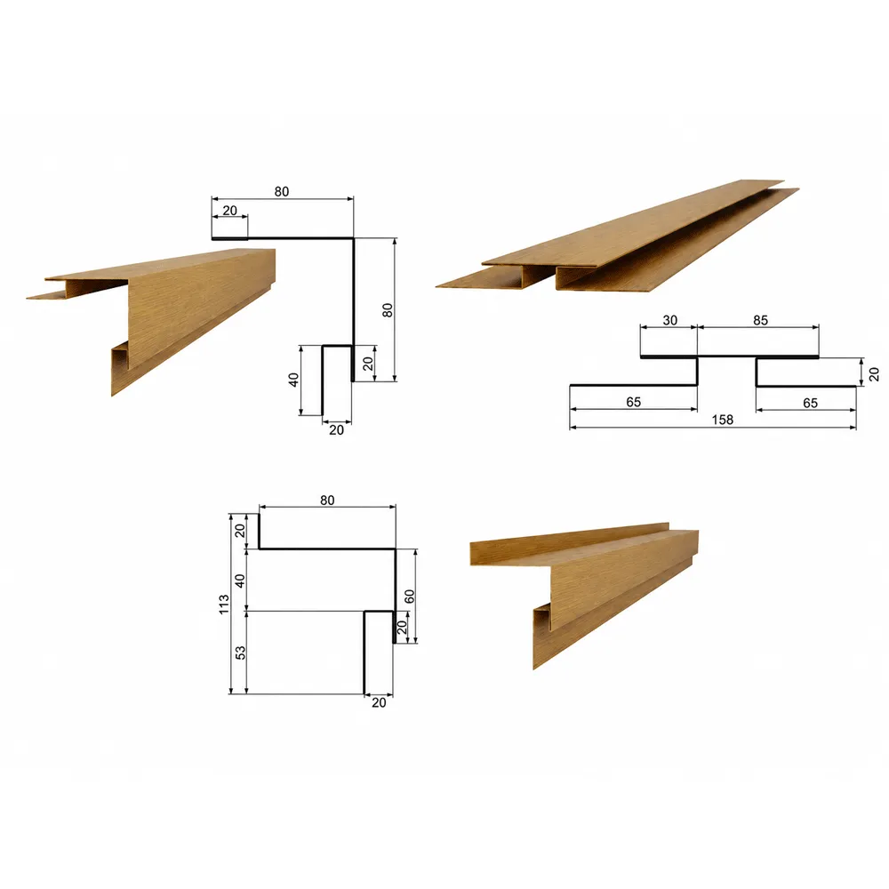 Custom folded corner trim matched to decorative wall panels