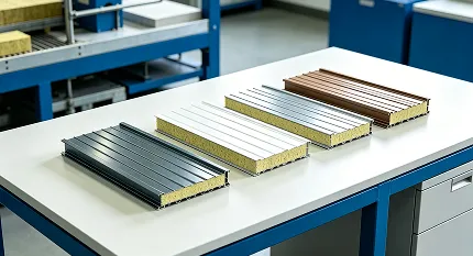 Metal sandwich panel building envelope for industrial construction