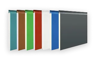Decorative metal wall panels in multiple colors and profiles