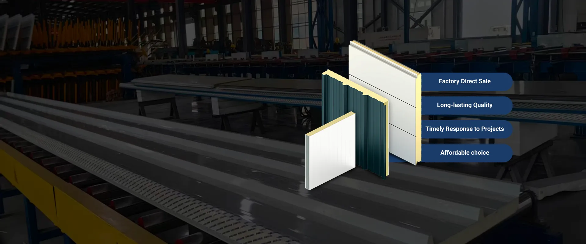 Fuqiang insulated sandwich panel wall system cross-section