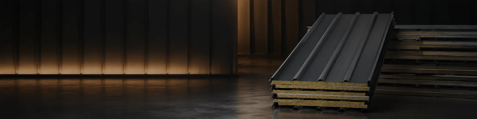 PU Edge-Sealed Rock Wool Corrugated Roofing Panel banner