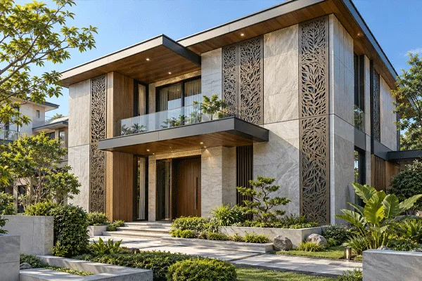 500mm Wide Metal Carved Panels for Exterior Wall Decoration: A Modern Solution for Villas, Prefab Houses and Renovation Projects