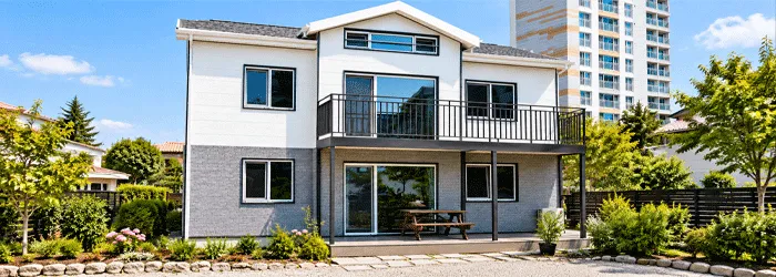 South Korean Residential Exterior Renovation Project | Metal Carved Insulated Exterior Panels Creating a Modern Brick-Like Effect