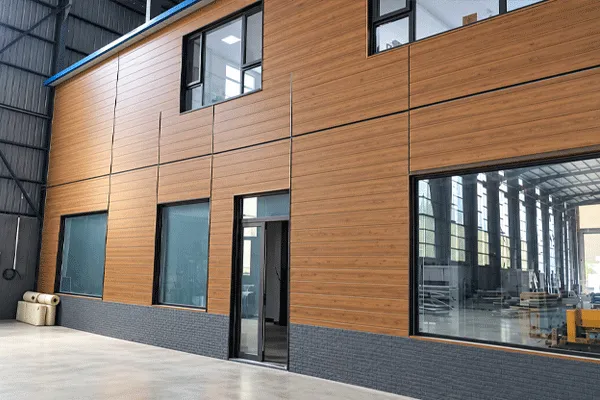 500mm Metal Carved Panel Project with Grey Brick and Wood-Grain Finishes