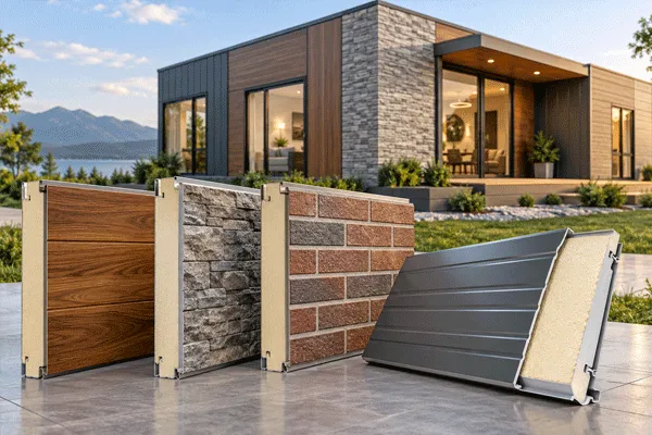Metal Sandwich Panels for Prefab Houses: Exterior Wall Decoration and Insulation